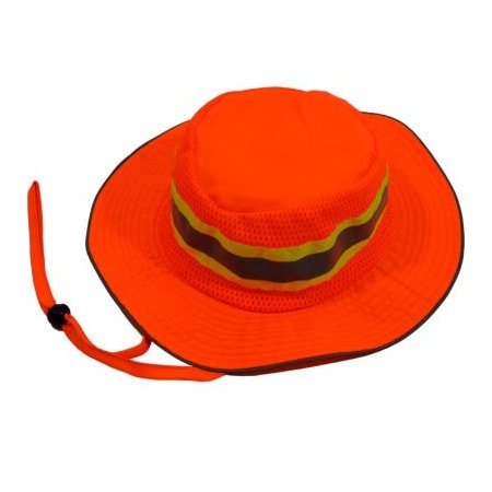 Petra Roc Inc Petra Roc Hi-Visibility Full Brimmed Ranger Hat, Polyester Mesh/Oxford, Orange, L/XL ORH-FB-L/XL